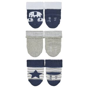 STERNTALER Ponožky  námořnická modř / bílá / světle šedá
