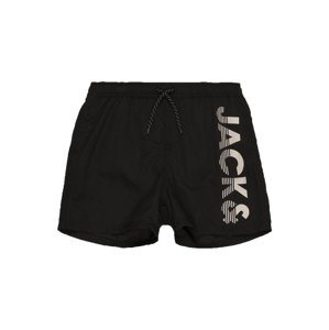 Jack & Jones Junior Plavecké šortky 'CRETE'  černá / béžová