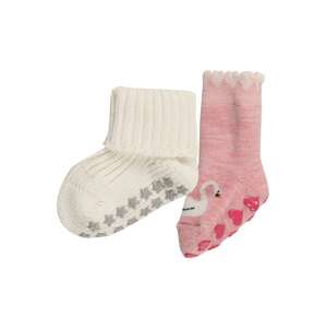FALKE Ponožky 'Swan'  bílá / růžový melír / oranžová / černá