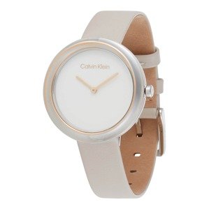 Calvin Klein Analogové hodinky  stříbrná / zlatá / bílá / béžová