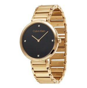 Calvin Klein Analogové hodinky  zlatá / černá