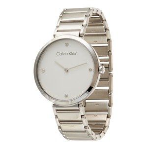 Calvin Klein Analogové hodinky  stříbrná / bílá