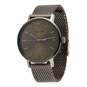 Calvin Klein Analogové hodinky  stříbrně šedá / khaki