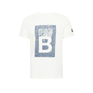 ECOALF Tričko 'BECARALF'  bílá / kouřově modrá / černá