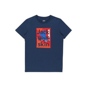 JACK WOLFSKIN Funkční tričko  marine modrá / červená / oranžová