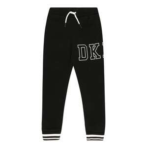 DKNY Kalhoty  černá / bílá
