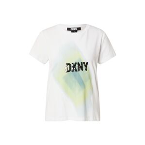 DKNY Tričko  bílá / černá / světlemodrá / světle žlutá