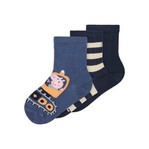 NAME IT Ponožky 'PEPPAPIG'  béžová / námořnická modř / chladná modrá