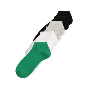 Jack & Jones Junior Ponožky 'PARKER'  zelená / bílá / šedý melír / černá