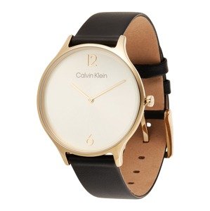Calvin Klein Analogové hodinky 'Timeless 2H'  černá / bílá / zlatá