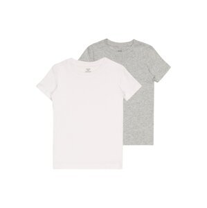OVS Tričko  šedý melír / přírodní bílá