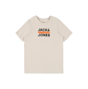 Jack & Jones Junior Tričko 'DAN'  béžová / oranžová / černá