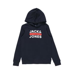 Jack & Jones Junior Mikina 'DAN' námořnická modř / červená / bílá