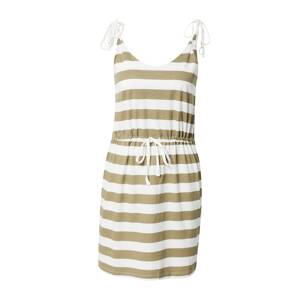 ONLY Letní šaty 'MAY'  olivová / bílá
