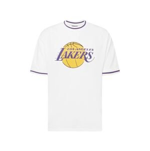 NEW ERA Tričko 'Los Angeles Lakers'  žlutá / fialová / bílá