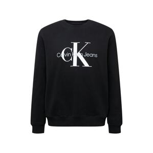 Calvin Klein Jeans Curve Mikina  černá / bílá