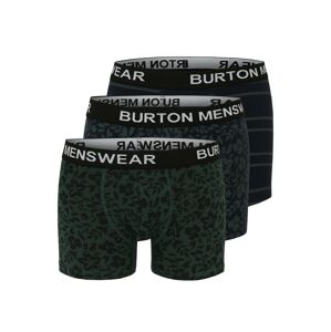 BURTON MENSWEAR LONDON Boxerky  tmavě zelená / černá / bílá