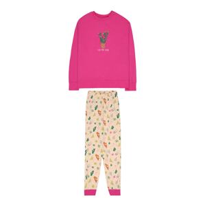 SCHIESSER Pyžamo  zelená / mix barev / pitaya / pastelově růžová / bílá