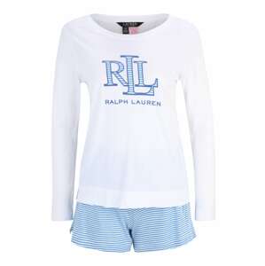 Lauren Ralph Lauren Pyžamo 'BOXER'  světlemodrá / bílá / chladná modrá