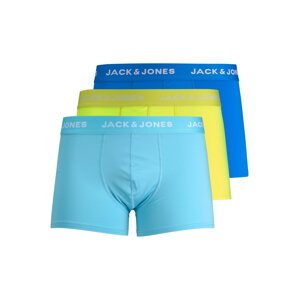 JACK & JONES Boxerky 'MAL'  modrá / světlemodrá / svítivě žlutá / bílá