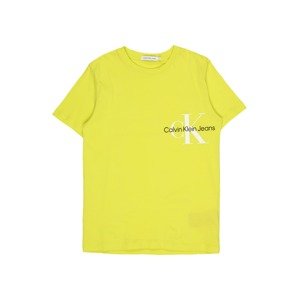 Calvin Klein Jeans Tričko limone / černá / bílá