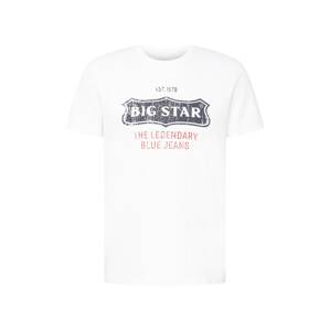 Big Star Tričko  bílá / antracitová / světle červená