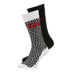 HUGO Ponožky 'ALLOVER'  bílá / černá / červená