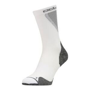 ODLO Sportovní ponožky 'Ceramicool Run'  bílá / tmavě šedá