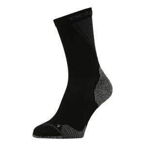 ODLO Sportovní ponožky 'Ceramicool Run'  černá / šedý melír