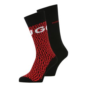 HUGO Ponožky 'ALLOVER'  černá / červená / bílá