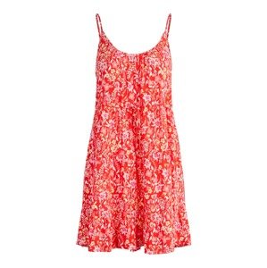 PIECES Letní šaty 'Sandy'  světle žlutá / pink / starorůžová / červená / bílá