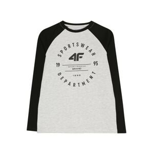 4F Funkční tričko  světle šedá / černá