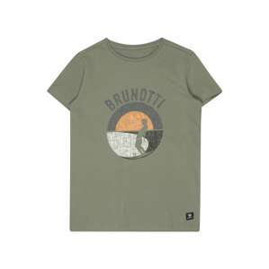 Brunotti Kids Funkční tričko 'Timmy' khaki / oranžová / černá / bílá
