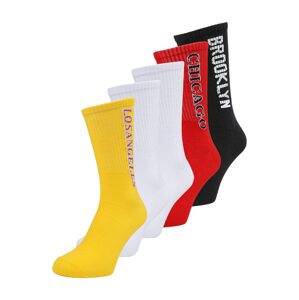 JACK & JONES Ponožky 'STREETBALL'  žlutá / červená / černá / bílá / fialová