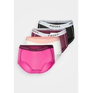 PIECES Kalhotky  tmavě fialová / pink / černá / bílá