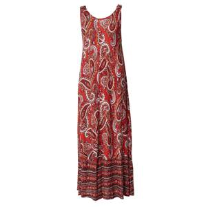 Indiska Letní šaty 'Kyndi '  červená / bílá / černá / oranžová / světle červená