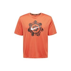 NIKE Funkční tričko antracitová / oranžová / bílá