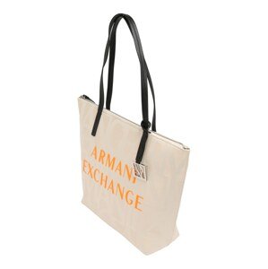 ARMANI EXCHANGE Nákupní taška béžová / tmavě oranžová