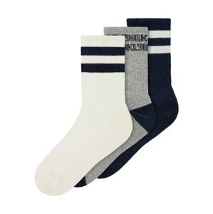 NAME IT Ponožky 'Kean'  šedá / černá / bílá