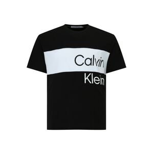 Calvin Klein Jeans Plus Tričko 'PLUS INSTITUTIONAL'  černá / bílá