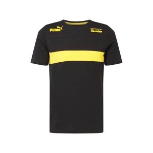 PUMA Funkční tričko  černá / žlutá