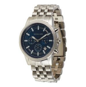 Michael Kors Analogové hodinky 'Hutton'  stříbrná / noční modrá / bílá