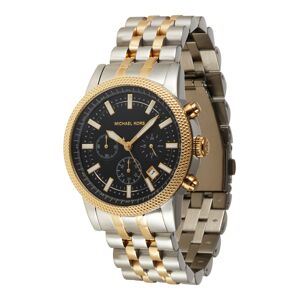 Michael Kors Analogové hodinky 'Hutton'  stříbrná / zlatá / černá