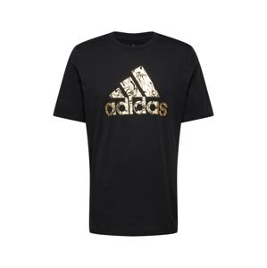 ADIDAS SPORTSWEAR Funkční tričko 'FOIL'  zlatá / černá