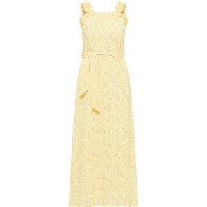 MYMO Letní šaty zlatě žlutá / pastelově žlutá