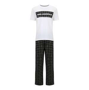 Karl Lagerfeld Pyžamo dlouhé  šedá / černá / offwhite