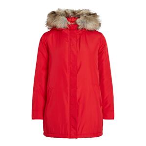 VILA Zimní bunda 'Loui'  béžový melír / červená