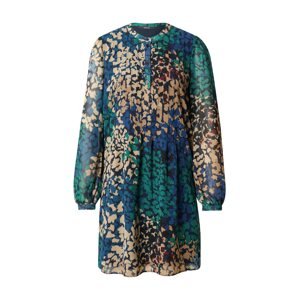Esprit Collection Košilové šaty  tmavě béžová / modrá / zelená / černá