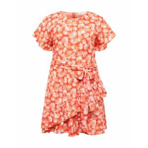 Michael Kors Plus Letní šaty 'PALM' oranžová / oranžově červená / bílá