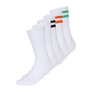 JACK & JONES Ponožky 'FURY'  zelená / oranžová / černá / bílá